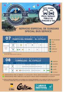 El Cotillo Fiesta Bus Service Timetable