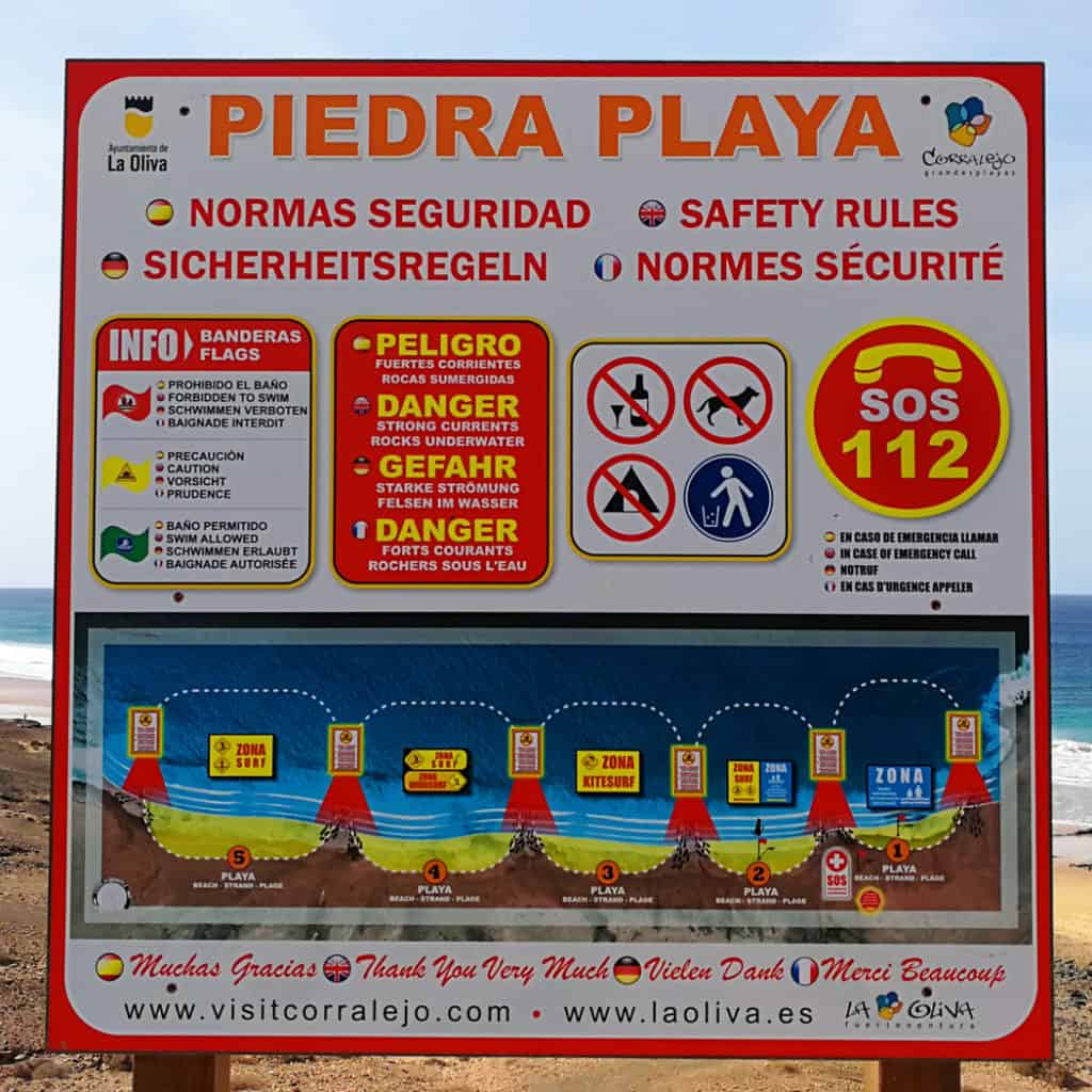 Piedra Playa notice board