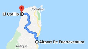 Driving to El Cotillo from Fuerteventura airport – 2 routes